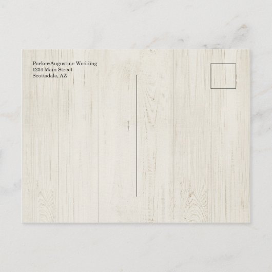 ビおもしろいールの延結婚期アナウンスはがき 案内ポストカード (裏面)