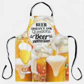 ビおもしろいールは女の子頼を理解しない エプロン (正面)