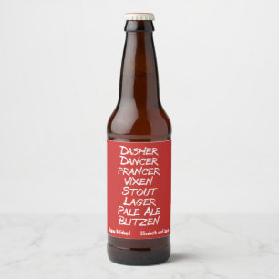 ビおもしろいールクリスマスホリデートナイダーの名前贈り物 ビールラベル