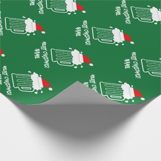 ビおもしろいールジャグメリークリスマスカスタムホリデー ラッピングペーパー (角)
