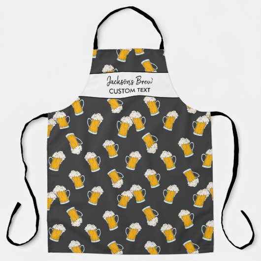 ビおもしろいールスタインパタカスタムーン醸造マスター名 エプロン (正面)
