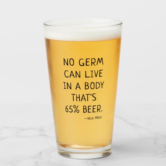 ビおもしろいール引用文ニック·ミラー タンブラーグラス (ドリンク正面)