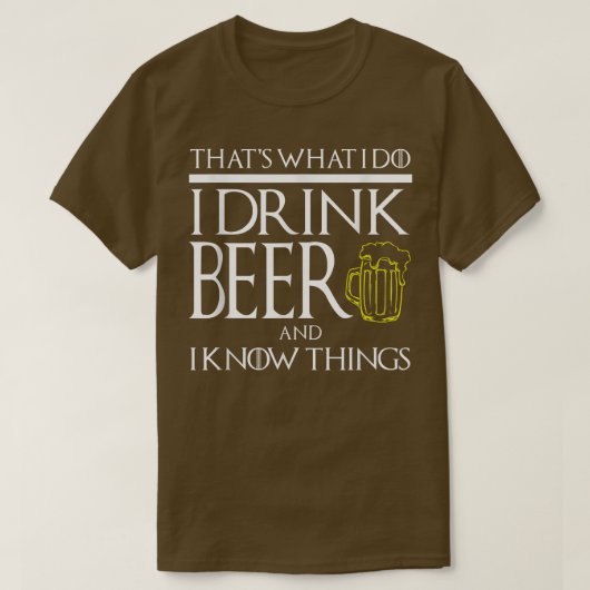 ビおもしろいール飲み知るゲームギークゲーム Tシャツ (デザイン正面)