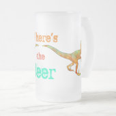 ビおもしろいール・ヴェロキラプター恐竜ラプター フロストグラスビールジョッキ (正面右)