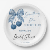 ビアウェディングシャワー Something Blue Before I Do ペーパープレート (正面)