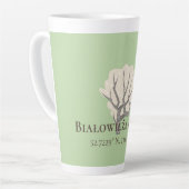 ビアウォウィジェスフォレスト緯度と経度 カフェラテマグ (左アングル)