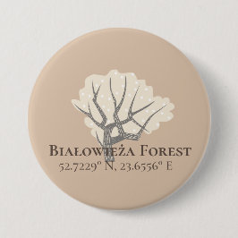 ビアウォウィジェスフォレスト緯度と経度 缶バッジ
