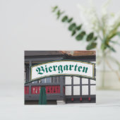 ビアガーデンの看板、ドイツ ポストカード (スタンド正面)
