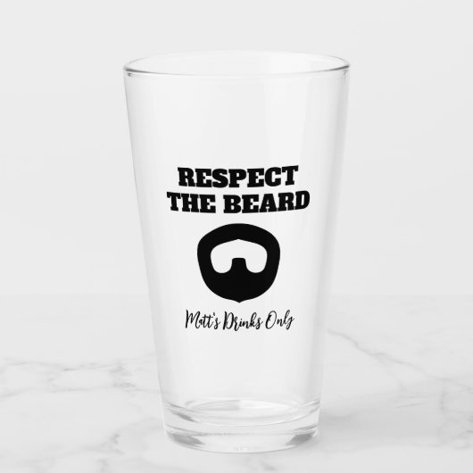 ビアグラスおもしろいギフトを尊重する タンブラーグラス (正面)