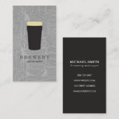 ビアグラスでテクスチャグレー 名刺 (正面/裏面)