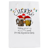 ビアサンタクロースのクリスマス ミディアムペーパーバッグ (正面)