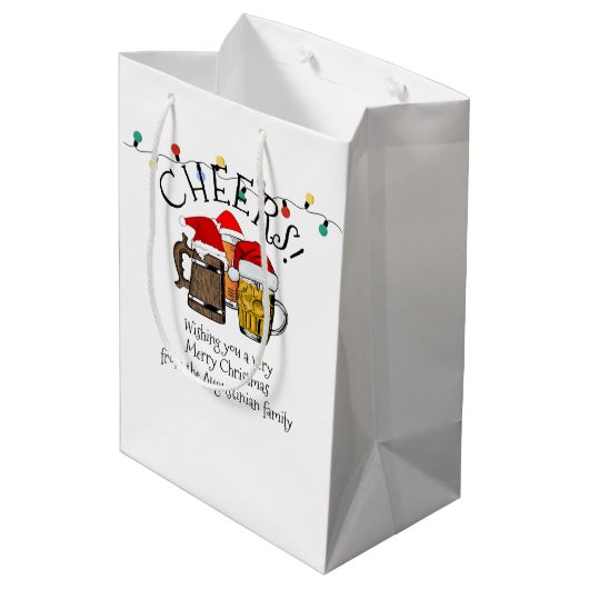 ビアサンタクロースのクリスマス ミディアムペーパーバッグ (裏面アングル)