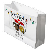 ビアサンタクロースのクリスマス ラージペーパーバッグ (正面アングル)