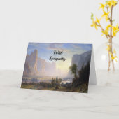 ビアシュタットバレーヨセミテ絵画悔やみや弔慰 カード (黄色い花)