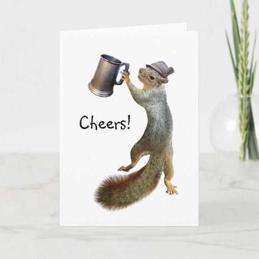 ビアスタイン付きリス応援カード カード (正面)