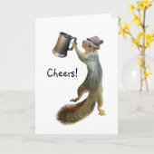 ビアスタイン付きリス応援カード カード (黄色い花)