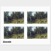 ビアッカ国の松林 長方形シール (シート)