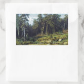 ビアッカ国の松林 長方形シール (バッグ)