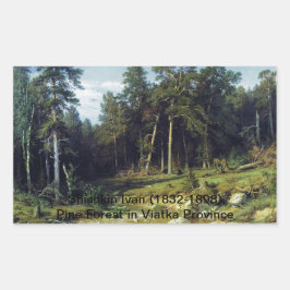 ビアッカ国の松林 長方形シール