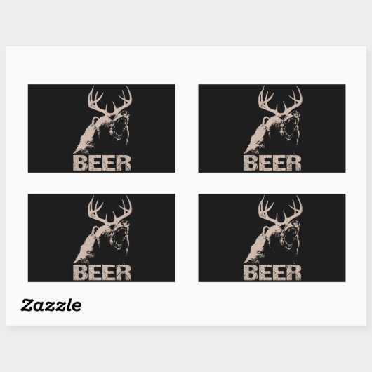 ビアディアベア 長方形シール (シート)