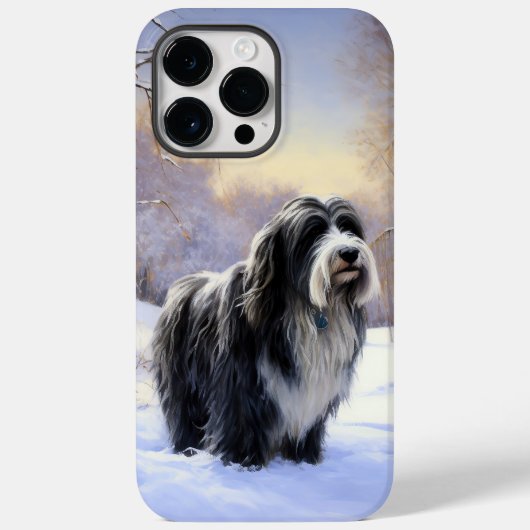 ビアデッドコリー Let It Snow クリスマス Case-Mate iPhoneケース (裏面)