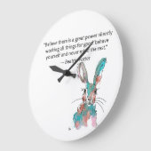 ビアトリクスのポッターカラーうさぎ時計 ラージ壁時計 (傾斜)