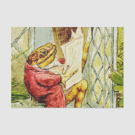 ビアトリクス読ポッターの『ジェレミーフィッシャー・ザ・ニュース』 薄葉紙 (正面)