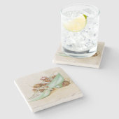 ビアトリクス・ポターによる靴の中のねずみ家族 ストーンコースター (横)