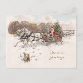 ビアトリクス・ポターのヴィンテージクリスマスグリーティング　ホリデー シーズンポストカード (正面)
