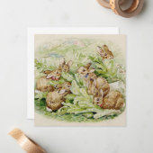 ビアトリクス・ポターの『フロプシーうさぎの話』 ノートカード (正面/裏面インサイチュ)