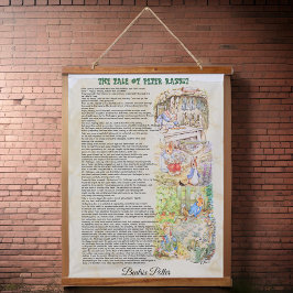 ビアトリクス・ポッターによるピーター・ラビット物語 吊り下げ型タペストリー