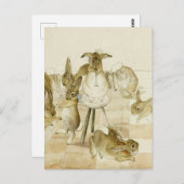 ビアトリクス・ポッターによるラビッツ・クリスマス・パーティー ポストカード (正面/裏面)