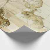 ビアトリクス・ポッターによるラビッツ・クリスマス・パーティー ラッピングペーパー (角)