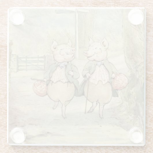 ビアトリクス・ポッターのアレクサンダーとピリング・ブランド ガラスコースター (裏面)