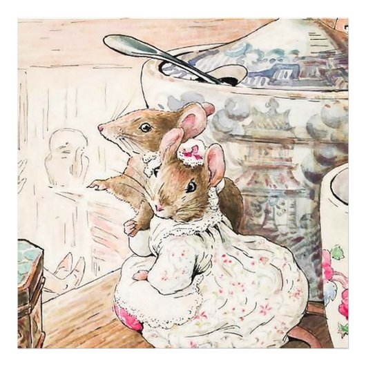 ビアトリクス・ポッターの「ねずみの話を聞いた服屋」 フォトプリント            (正面)