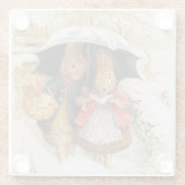 ビアトリクス・ポッター『クリスマス・グリーティング』 ガラスコースター (裏面)