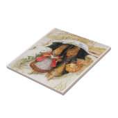 ビアトリクス・ポッター『クリスマス・グリーティング』 タイル (側面)