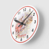 ビアトリクス・ポッター・バニー ラウンド壁時計 (傾斜)