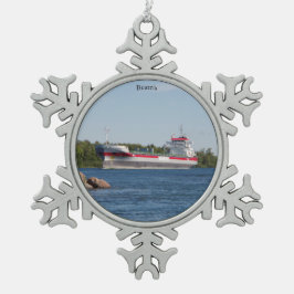 ビアトリックスボールまたはスノーフレークオーナメント スノーフレークピューターオーナメント