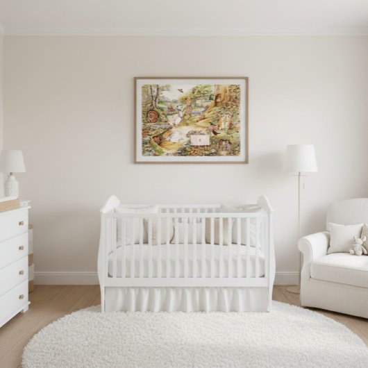 ビアトリックスポッターお気に入りのキャラクターフォレストフレンズ ポスター