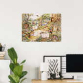 ビアトリックスポッターお気に入りのキャラクターフォレストフレンズ ポスター (ホームオフィス)