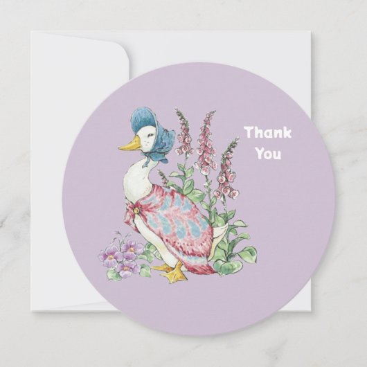 ビアトリックスポッタージェミマプドルダックヴィンテージ サンキューカード (正面)