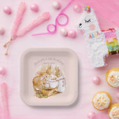 ビアトリックスポッターバニーズベリーとクリーム誕生日 ペーパープレート (パーティー)