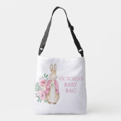 ビアトリックスポッターバニーラビットピンクベビー クロスボディバッグ (裏面)