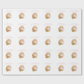 ビアトリックスポッターバニーラビットピンク赤ちゃんシャワー ラッピングペーパー (フラット)