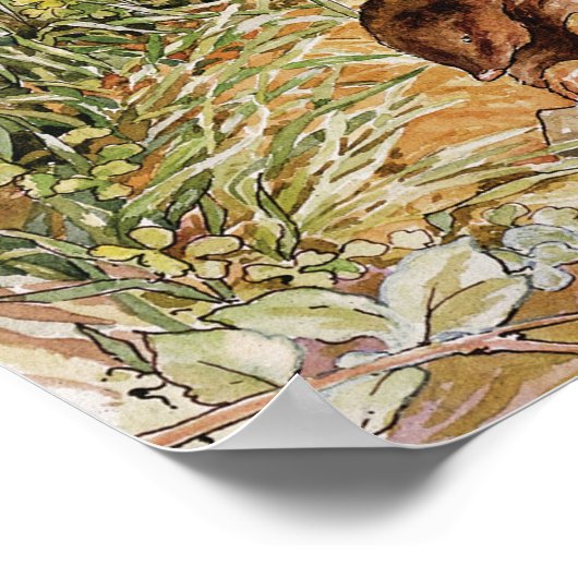 ビアトリックスポッターピーターとフレンズの森の散歩 ポスター (角)