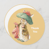 ビアトリックスポッターベンジャミンバニーヴィンテージ サンキューカード (正面/裏面)