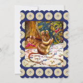 ビアトリックスポッターマウスかわいいヴィンテージ裁縫 招待状 (正面)