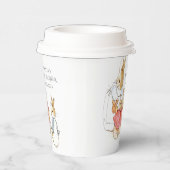 ビアトリックスポッターヴィンテージウサギ赤ちゃんシャワー 紙コップ (右)