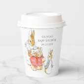 ビアトリックスポッターヴィンテージウサギ赤ちゃんシャワー 紙コップ (正面)